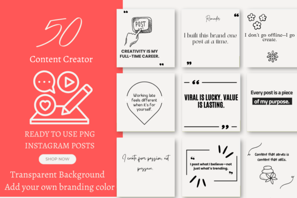 Download 50 Instagram Posts for Content Creators - Posts Collection