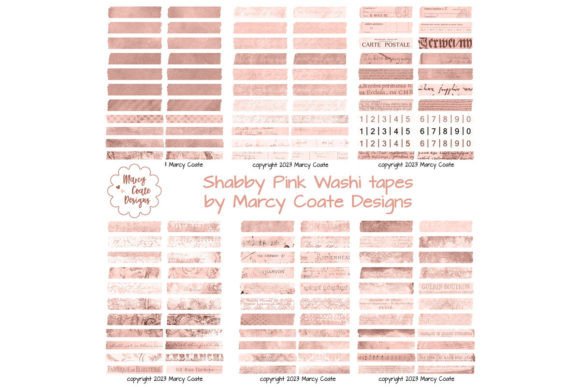 Download Shabby Pink Digital Washi Tape Printable - Tape Collection